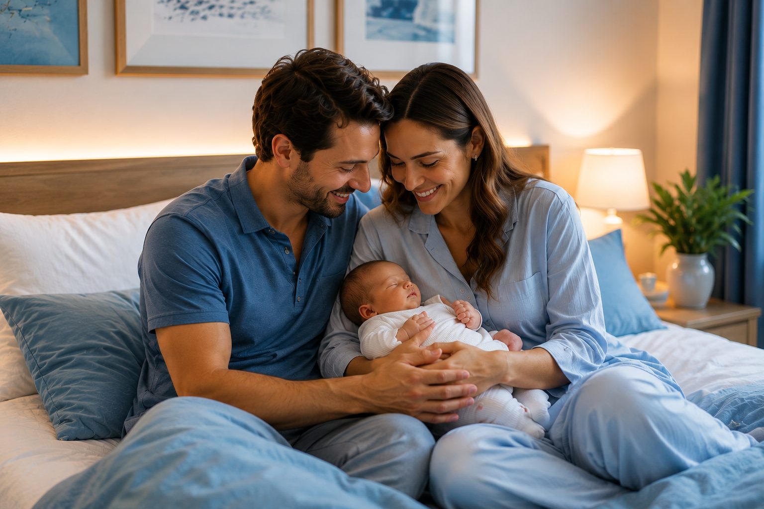 Glückliche Eltern mit ihrem Baby